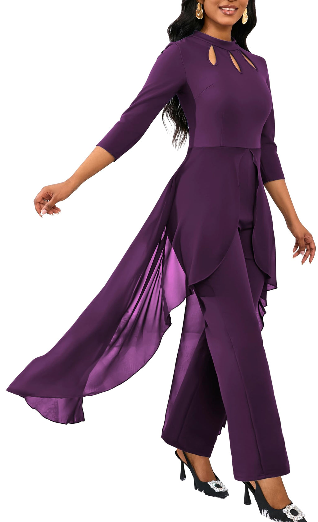Jumpsuits for Women Dressy Hight Waist One Piece Casual Straight Long Pants Wide Leg Pants Elegant Jumpsuit Romper
