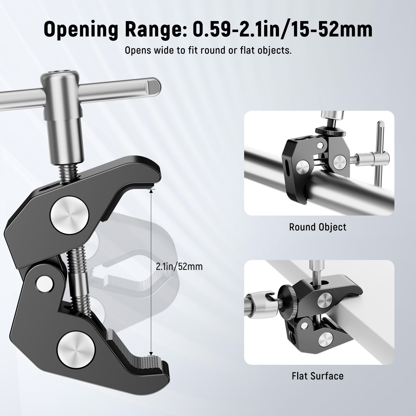 NEEWER 5.9"/15cm Adjustable Friction Magic Arm with 1/4" Screw on Both Ends, Compatible with SmallRig Cage, Flash/LED Light/Microphone/Monitor/SuperClip, Max Load 4.4lb/2kg, ST15