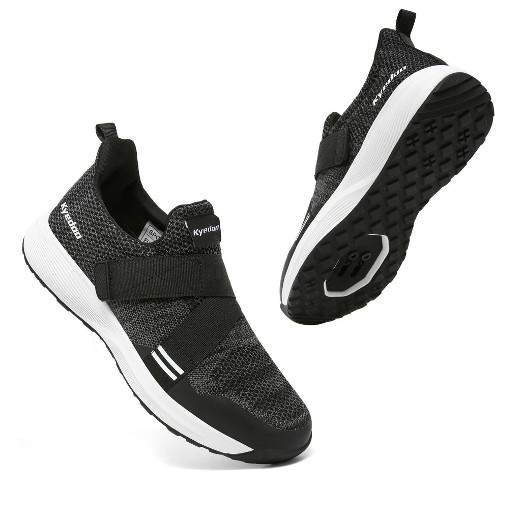 Kyedoo Men‘s Indoor Cycling Shoes Compatible with SPD Cleats, Comfortable Walkable Bike Shoes, Cleats Included