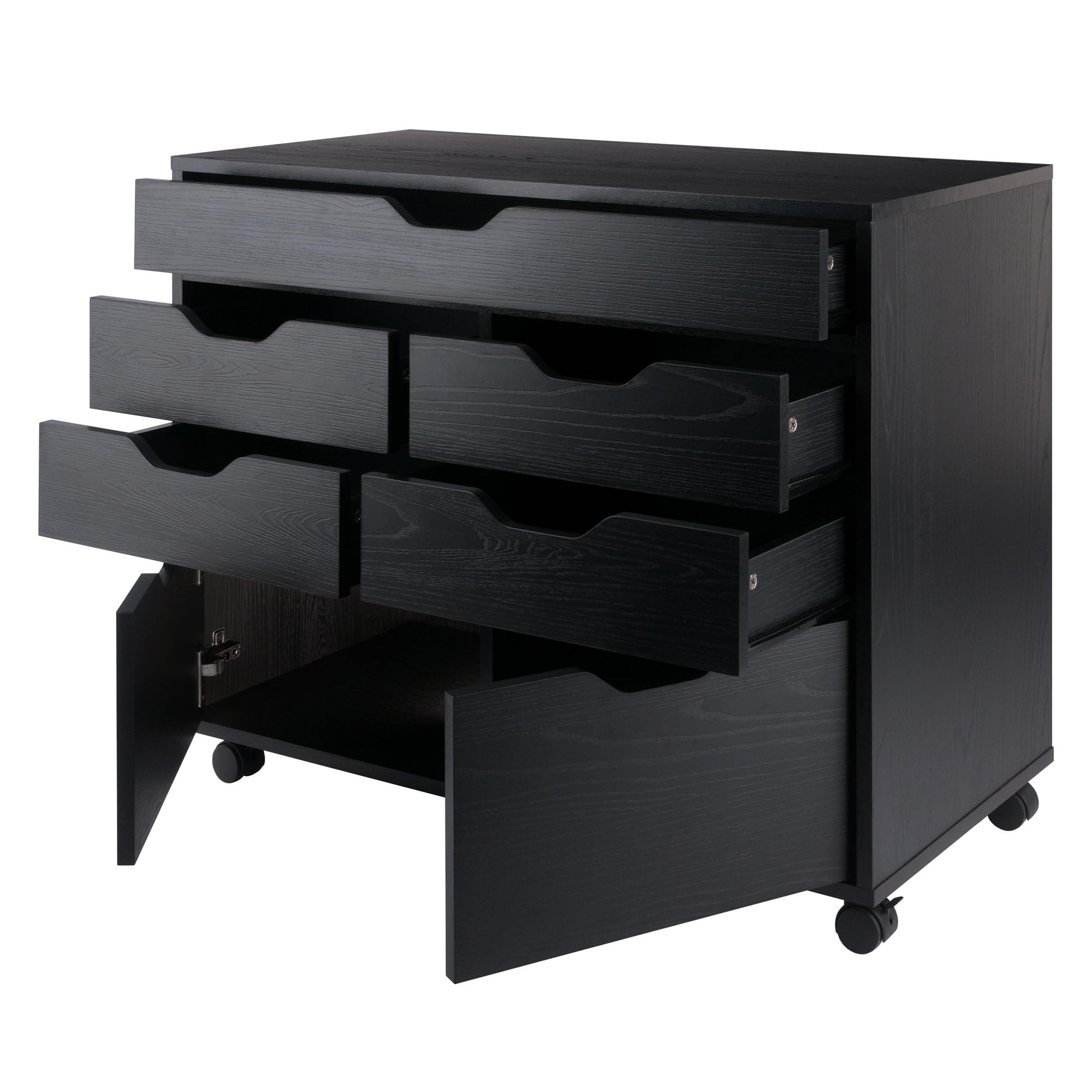 Winsome Halifax Mobile Storage Cabinet with Doors & Drawers, Stylish & Functional Home Storage Cabinet for Filing, Kitchen Organization, Moveable Furniture for Office, Dorms, Apartments
