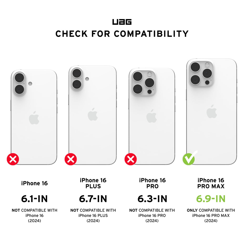 URBAN ARMOR GEAR UAG Designed for iPhone 16 Pro Max Case 6.9" Plasma XTE - Compatible with MagSafe Charging & Kickstand Rugged Shockproof Anti-Slip Military Grade Protective Cover, Black/Clear