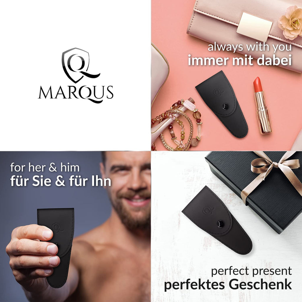 marQus - Straight nail scissors made in Germany Solingen for precise cutting of nails suitable as fingernail and toenail cutter with Premium Storage Case