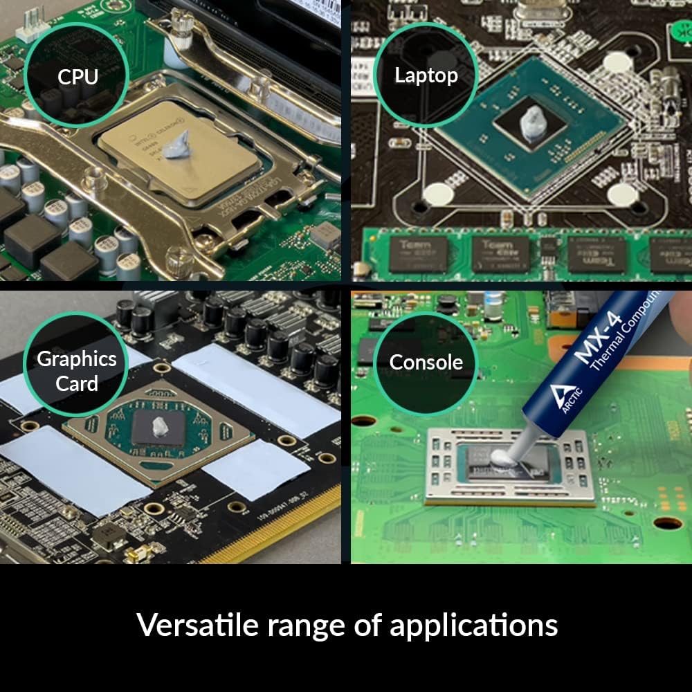 ARCTIC MX-4 (45 g) - Premium Performance Thermal Paste for All Processors (CPU, GPU - PC), Very high Thermal Conductivity, Long Durability, Safe Application, Non-Conductive