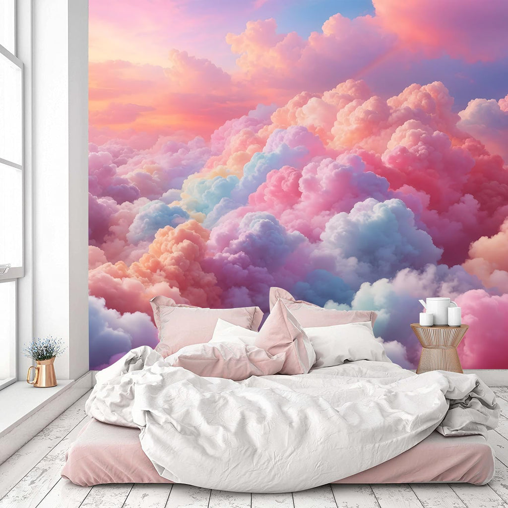 YQWDMX -Nursery Cartoon Woods Hand-Painted Animal Wallpaper Children's Room XT10 S 100" x 65"
