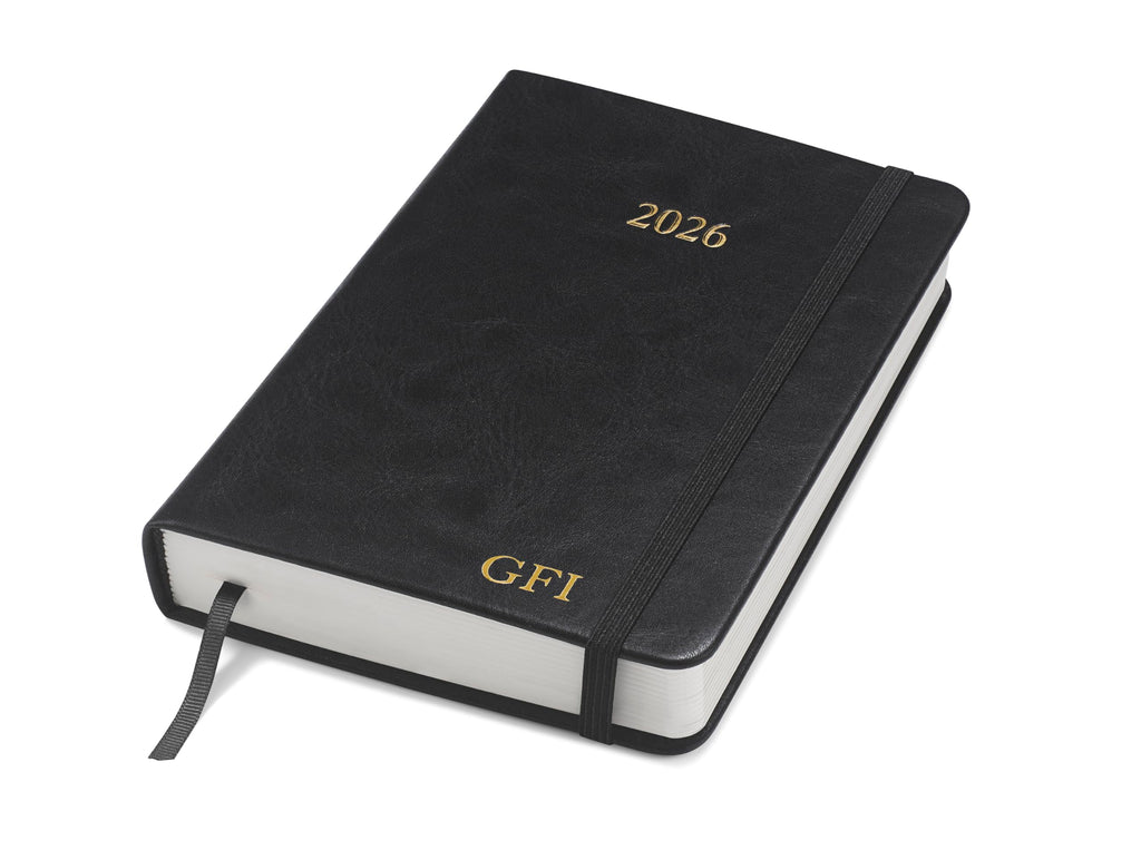 Wykeham's Executive 2026 Daily Journal Planner – US Public Holidays & Format – Customization Available (Brown, 6" x 4.5")