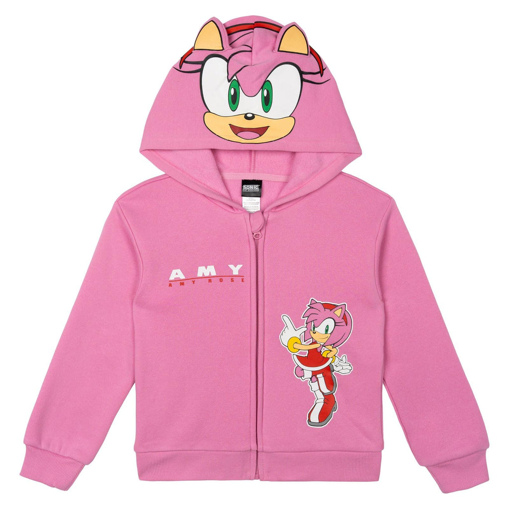 SEGA Sonic the Hedgehog Fleece Cosplay Zip-Up Hoodie Toddler to Big Kid