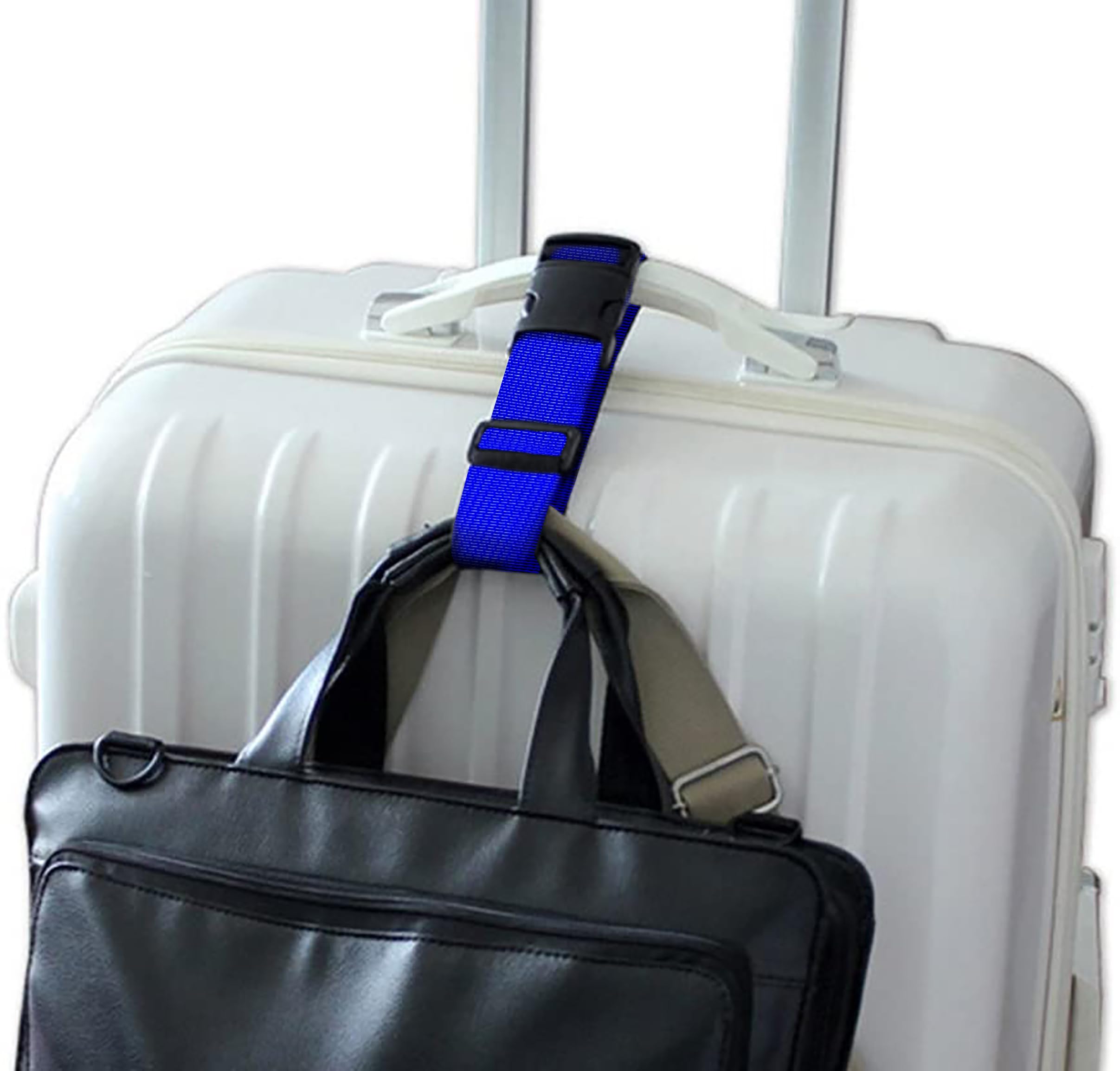 Luggage Straps for Suitcases TSA Approved, Travel Accessories to Connect Two Suitcase, Add Bag Luggage Straps for Carry On Your 3 Luggages Adjustable Buckle Belt, 2Pack Black