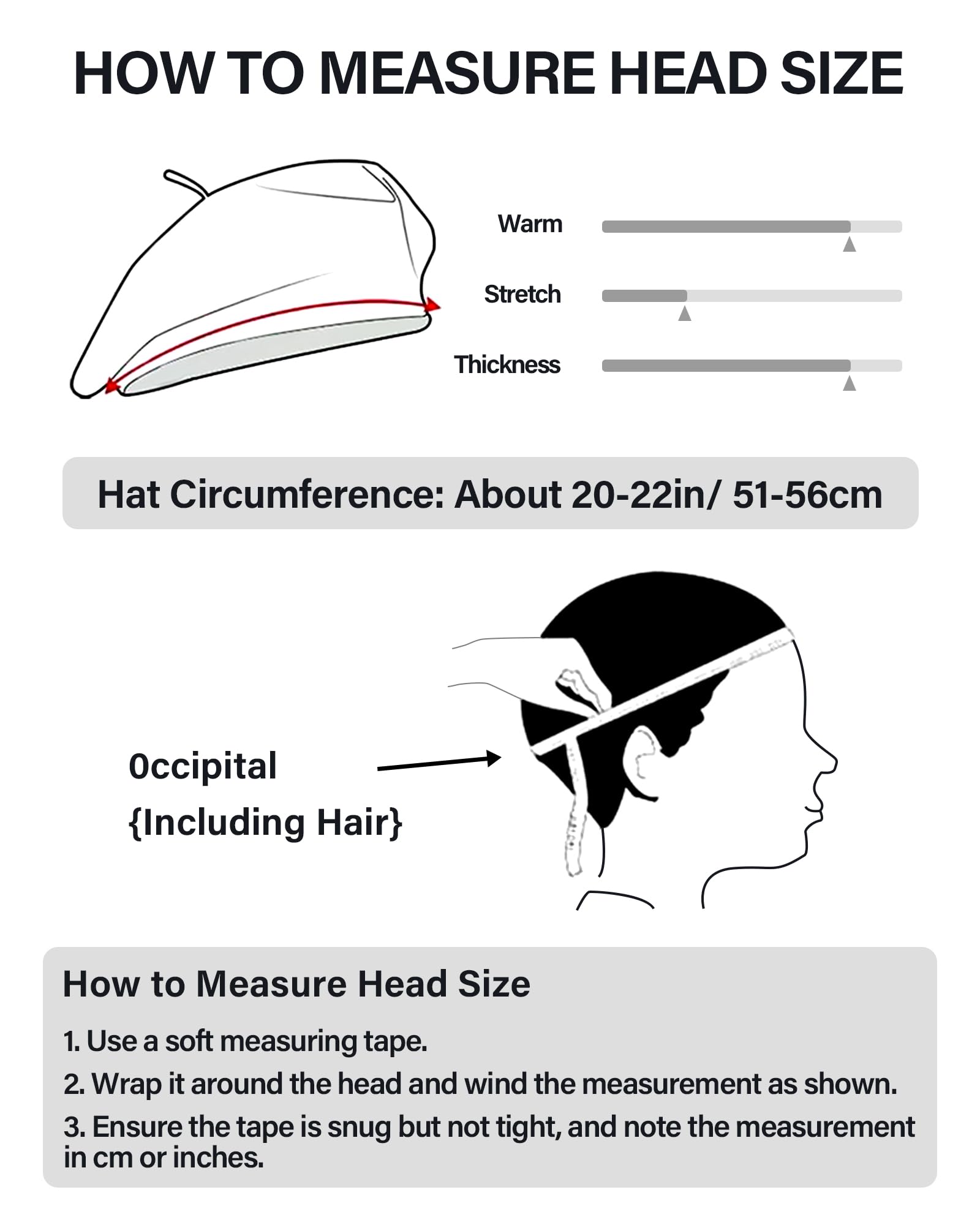 Women French Wool Beret Hats - Solid Color Classic Beanie Winter Cap