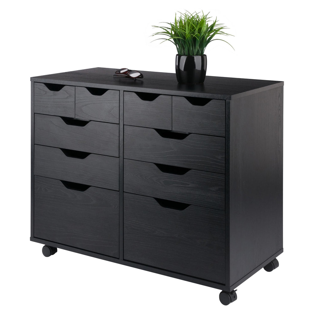 Winsome Halifax Mobile Storage Cabinet with Doors & Drawers, Stylish & Functional Home Storage Cabinet for Filing, Kitchen Organization, Moveable Furniture for Office, Dorms, Apartments