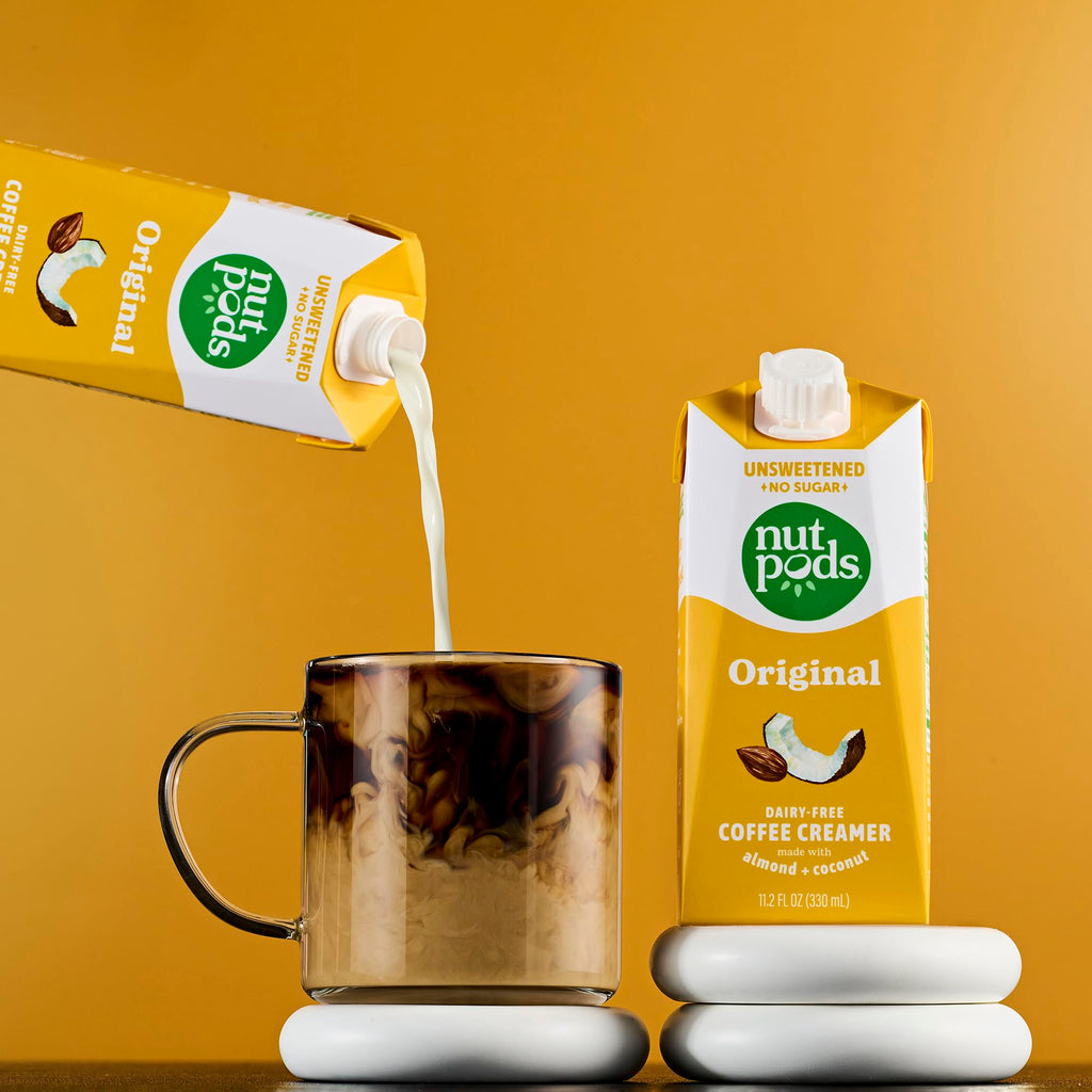 nutpods Original Coffee Creamer - Unsweetened Non Dairy Creamer Made from Almonds and Coconuts - Keto Creamer, Whole30, Gluten Free, Non-GMO, Vegan, Sugar Free, Kosher (4-Pack)