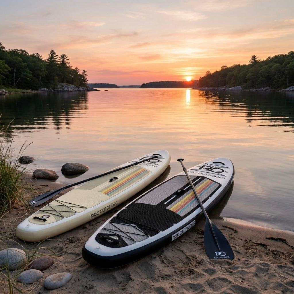 Roc Inflatable Stand Up Paddle Board 10' 6" with Premium SUP Paddle Board Accessories, Wide Stable Design, Non-Slip Comfort Deck for Youth & Adults