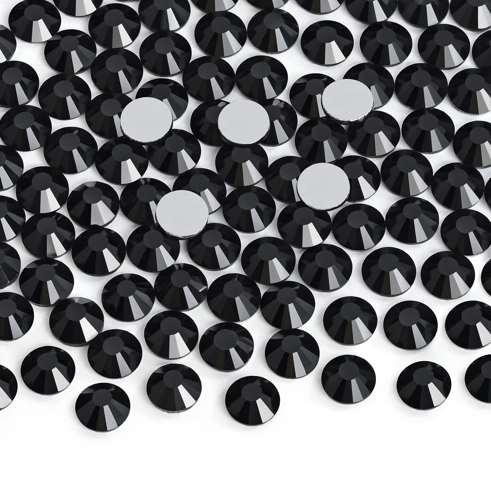 2880 Pieces Flatback Rhinestones Glue Fix Crystal Glass Diamantes Gems for Crafting Nail Art Crafts Decorations Clothes Shoes 1.4 mm (ss3, Amber)