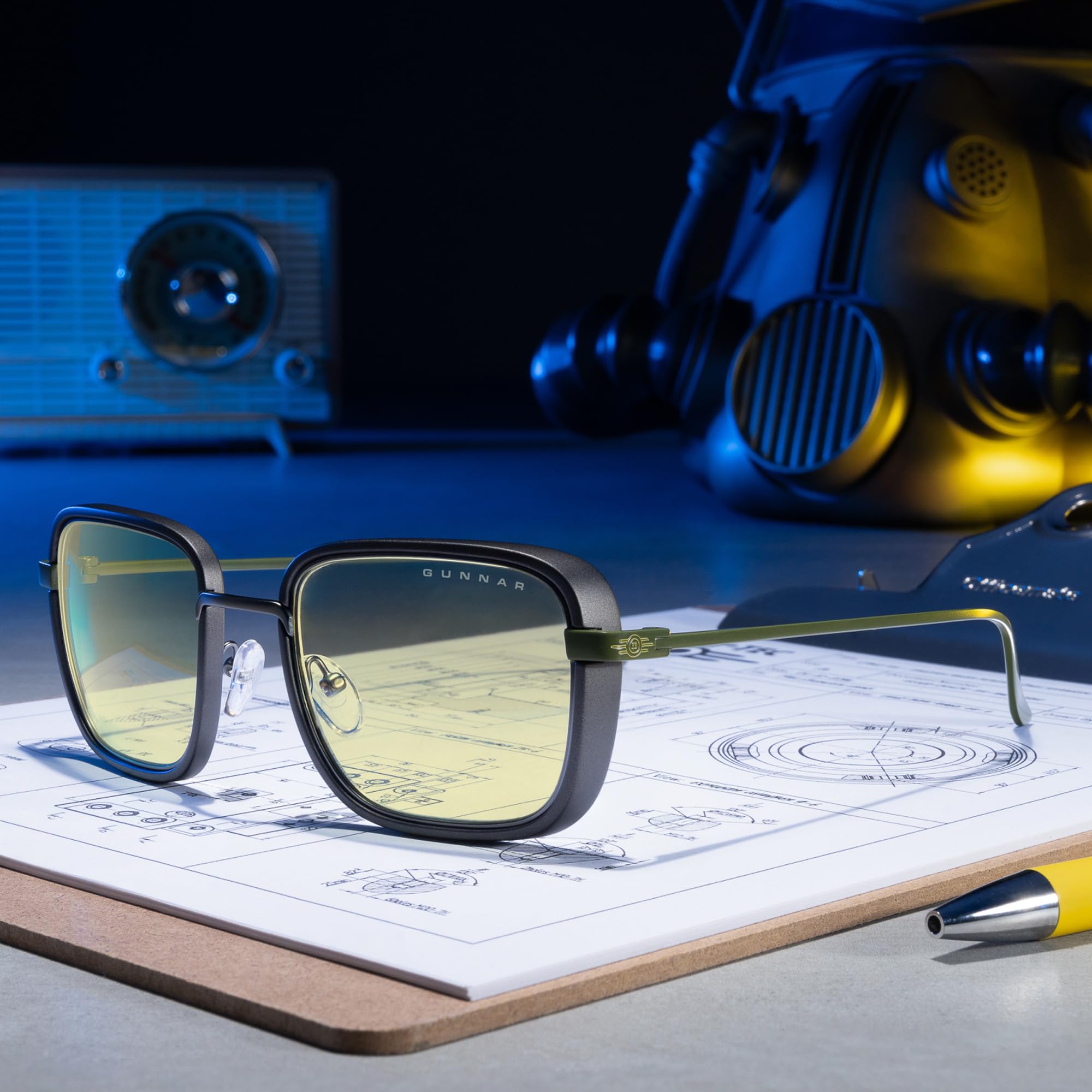 Fallout GUNNAR Gaming, Computer, Blue Light Blocking Glasses – Exclusive Vault 33 Glasses – Patented Lens Technology