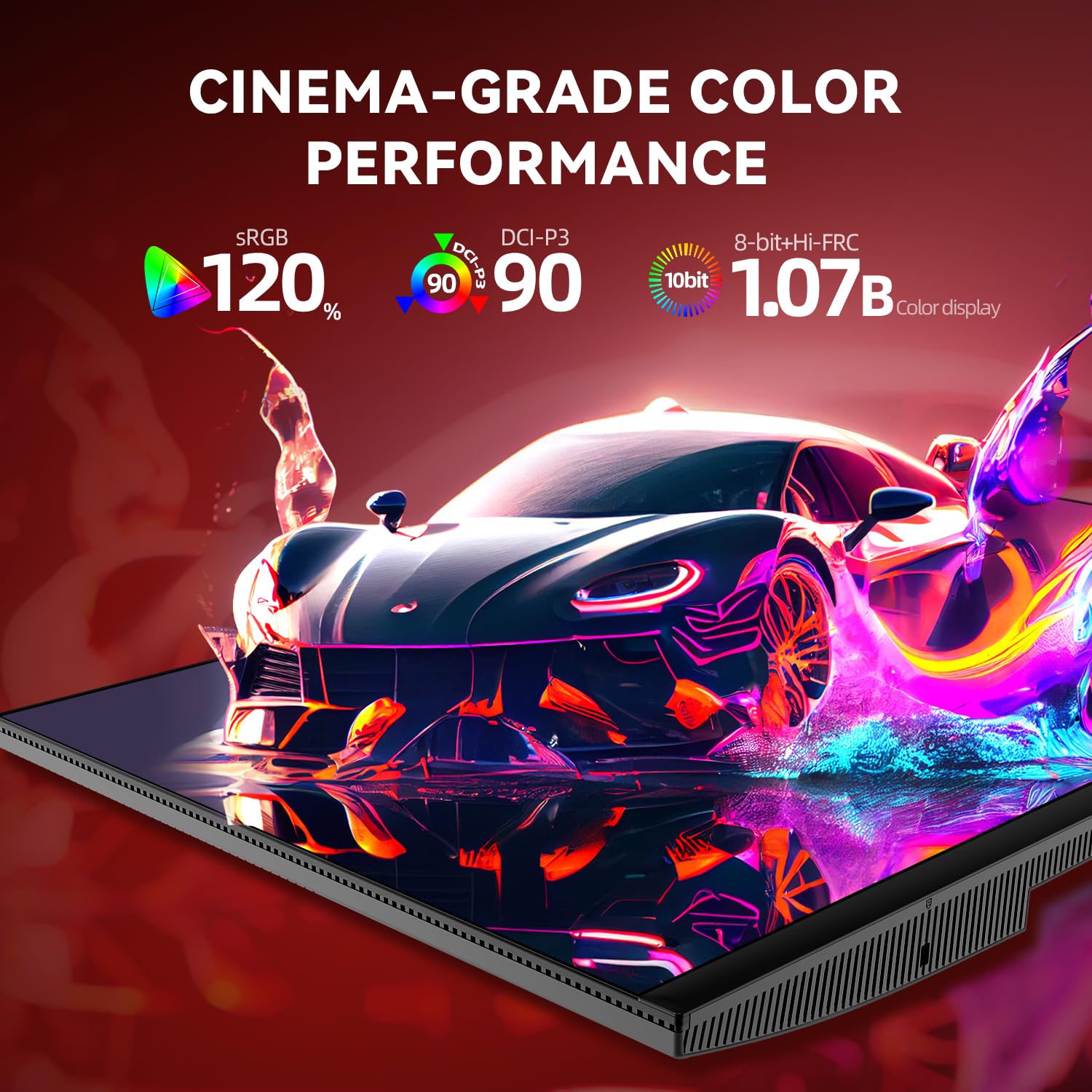 CUNPU 24 Inch 1080P 200Hz Gaming Monitor, FHD Fast IPS Panel, 124% sRGB 1ms HDR Zero-Frame Computer Monitor, Built-in Speaker, HDMI 2.1, DisplayPort 1.4, FreeSync & G-Sync, Tilt, VESA, Eye Care