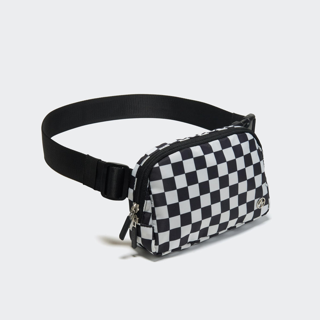 Pander Two Way Zipper Fanny Pack Nylon Everywhere Belt Bag for Women, Water Repellent Waist Packs, Crossbody Bags with Adjustable Strap (Black).