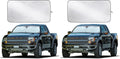 EcoNour Truck Sun Shade for Windshield | Front Truck Window Shade for Maximum UV Rays and Sun Heat Protection | Truck Sun Shield for Breezy Cool Interior | X-Large (69 inches x 35 inches) (Pack of 2)
