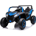 NEWQIDA XXXL 24V Ride On Toys for Big Kids UTV 2 Seater Electric Car w/Remote Control, 4WD Off-Road Side by Side, Max 220lbs, 24.8" Spacious Seat, EVA Tires, Up to 5.6 MPH, Rear Shock Absorbor, Black