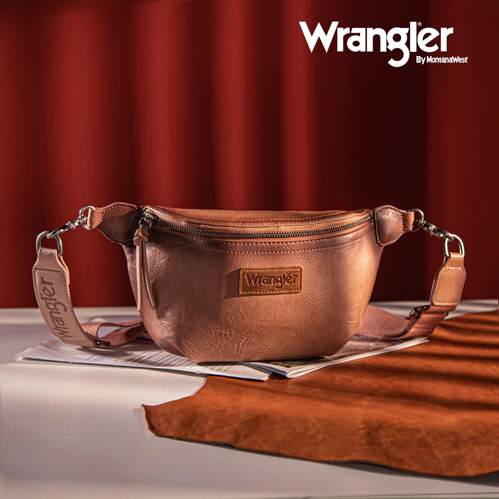 Wrangler Crossbody Bags for Women Large Fanny Packs Bum Bag Travel Belt Bags Sling Purse