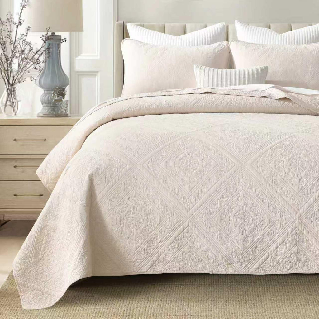 Yellow Quilts Queen Size, Paisley Comforter Set Queen Cotton Bed, Yellow Grey White Comforter, Striped Bedding Queen Size, Lightweight Luxury Bedspread,3 Piece