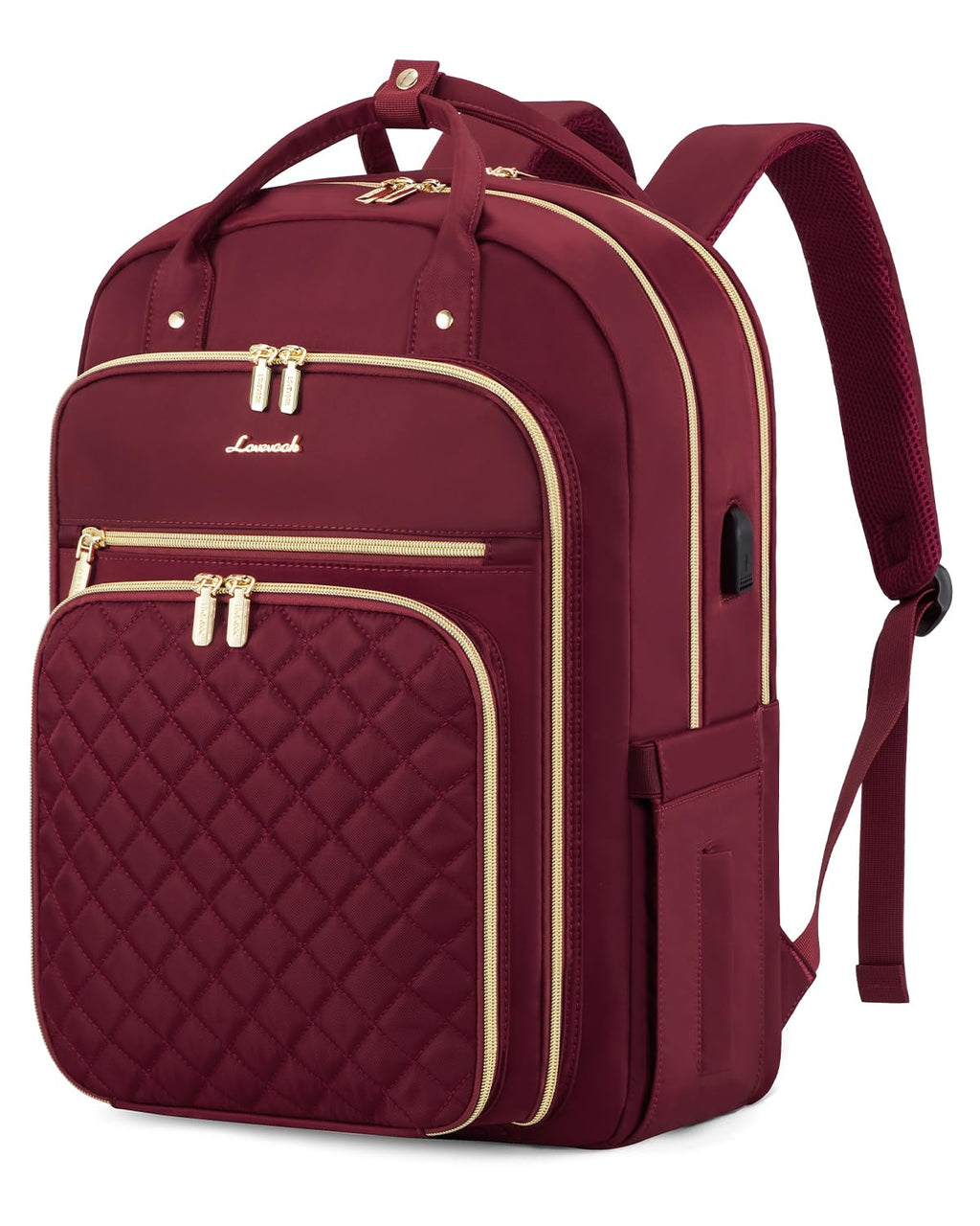 LOVEVOOK Laptop Backpack for Women, Water Resistant Travel Work Backpacks Purse College Business Teacher Nurse Computer bag with USB Charging Port
