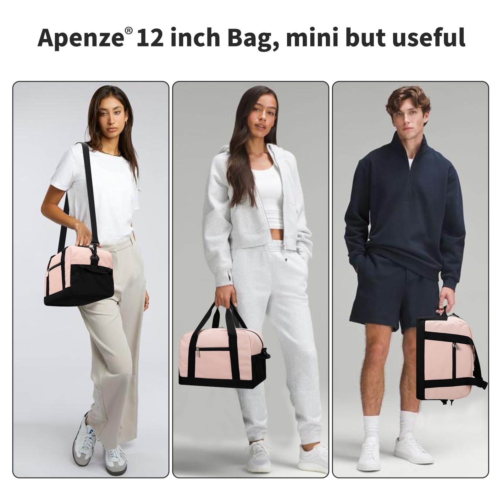 Apenze Small Gym Bag Carry On Bag - 12 in Mini Duffle Bag Lightweight for Overnight Travel(Camouflage)