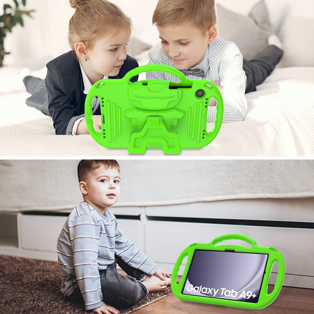 AVAWO Kids Case for Samsung Galaxy Tab A11+ Plus/A9+ Plus 11 Inch Case, with Strap, Shockproof Lightweight Handle Stand 2025/2023 Model with Lanyard, Black
