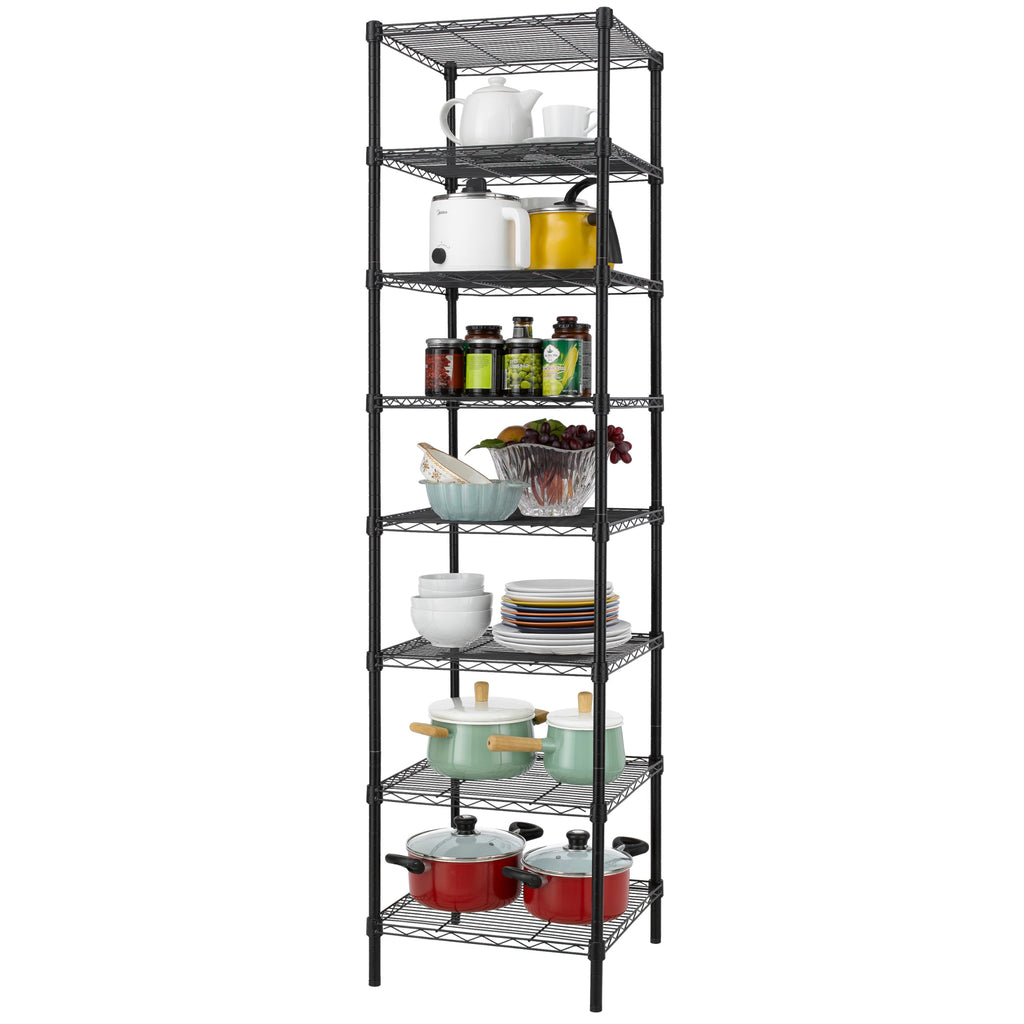 Finnhomy Heavy Duty 5 Tier Wire Shelving Unit, 18x18x59-inches 5 Shelves Storage Rack, Metal Shelving with Thicken Steel Tube, NSF Certified, Chrome