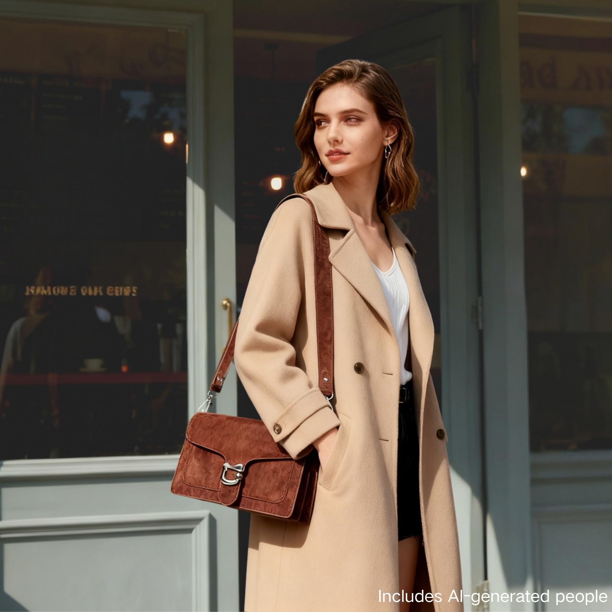 Travistar Crossbody Bags for Women Trendy - Small Cross Body Purse Shoulder Bag Leather Handbags Evening Clutch with 2 Straps | 2 detachable straps