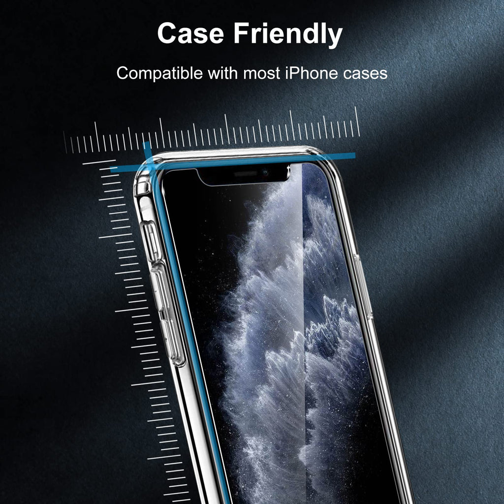 WHPXJY Privacy Screen Protector for iPhone 11 Pro Max & iPhone Xs Max (2 Pack), Tempered Glass Film with 28° Privacy Protection, Anti-Scratch, Easy Installation, Bubble-Free (Not for iPhone 11)