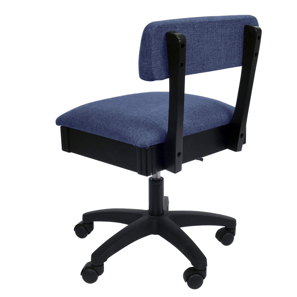 Arrow Sewing H8123 Adjustable Height Hydraulic Sewing and Craft Chair with Under Seat Storage and Solid Fabric, Lady Gray Fabric
