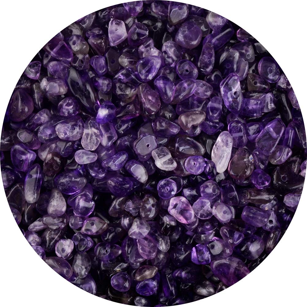 Chip Stone Beads Turquoise 5-8mm About 400 Pieces Irregular Gemstones Healing Crystal Loose Rocks Bead Hole Drilled DIY for Bracelet Jewelry Making Crafting (5-8mm, Turquoise)