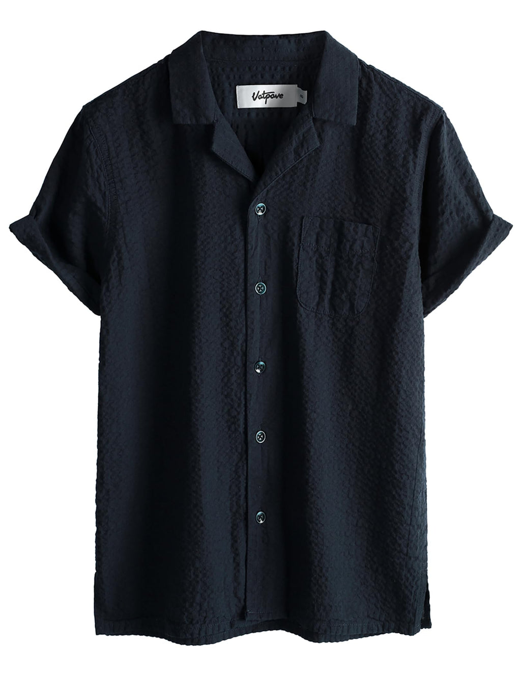VATPAVE Boys Button Down Shirt Short Sleeve Casual Hawaiian Shirt Cuban Collar Summer Beach Shirts with Pocket