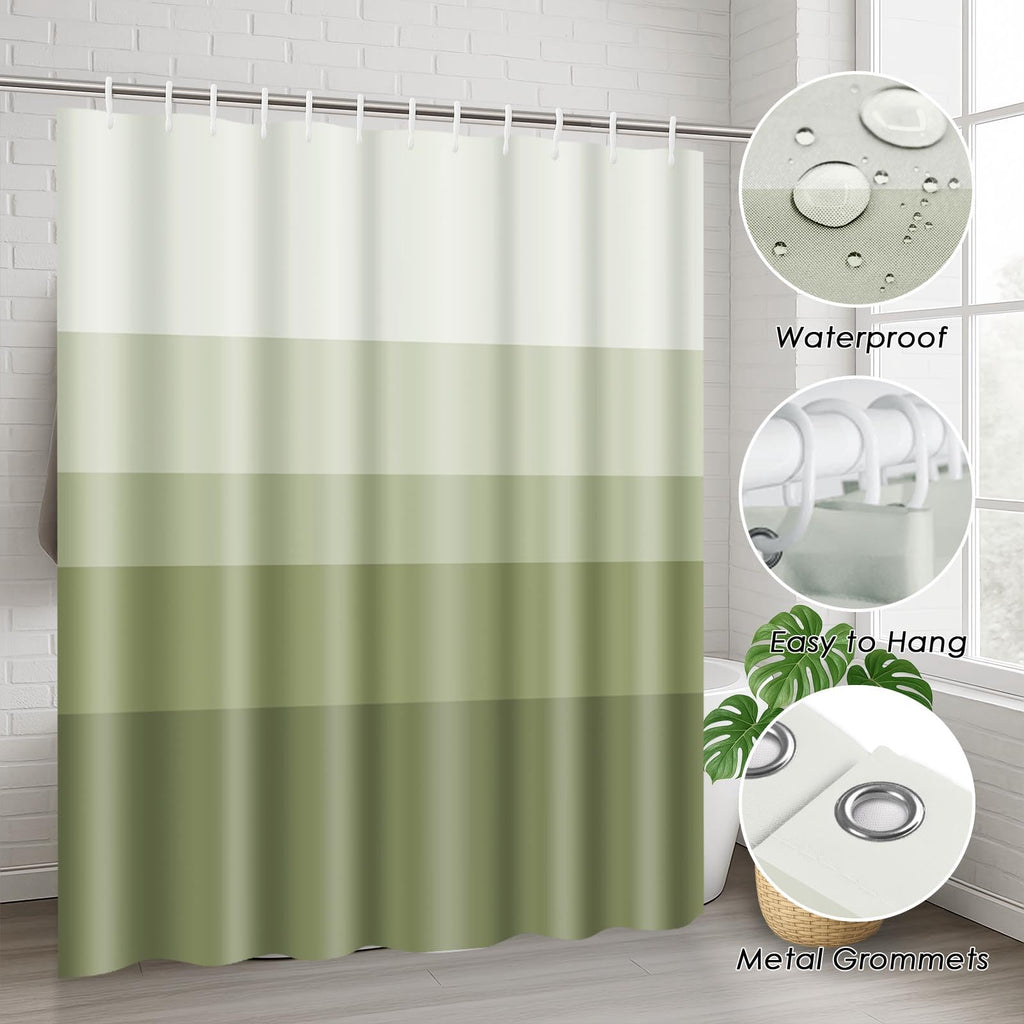 Beige Geometric Shower Curtain Set with Toilet Lid Cover and Non-Slip Rugs for Bathroom, Black Grey White Checkered 4 Pcs Shower Curtain, Modern Abstract Bathroom Set with 12 Hooks