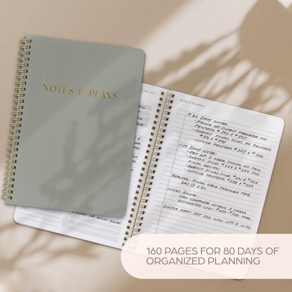 Beautiful Daily Planner And Notebook With Hourly Schedule - Aesthetic Spiral To do List Notepad to Easily Organize Your Tasks And Appointments - Stylish Book And School Or Office Supplies