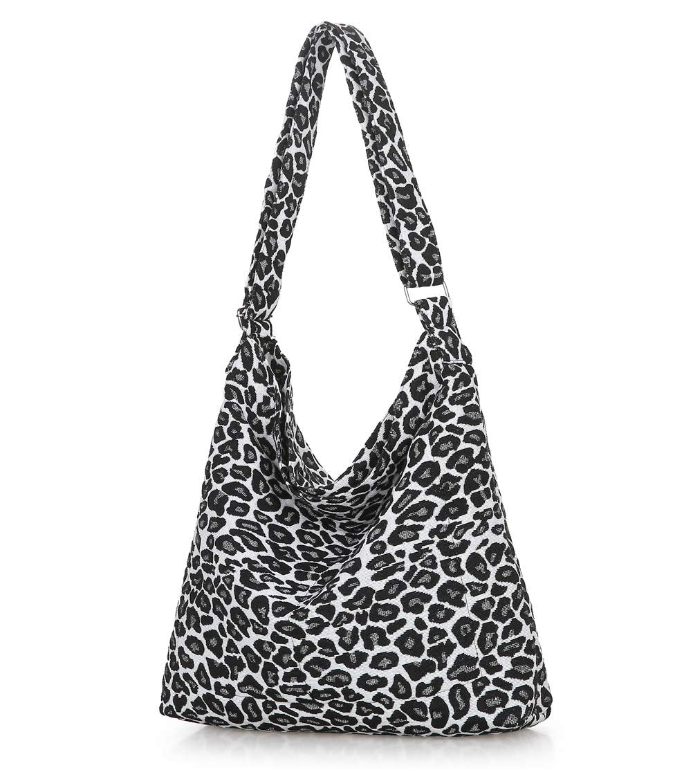 Covelin Women's Retro Large Size Canvas Shoulder Bag Hobo Crossbody Handbag Casual Tote