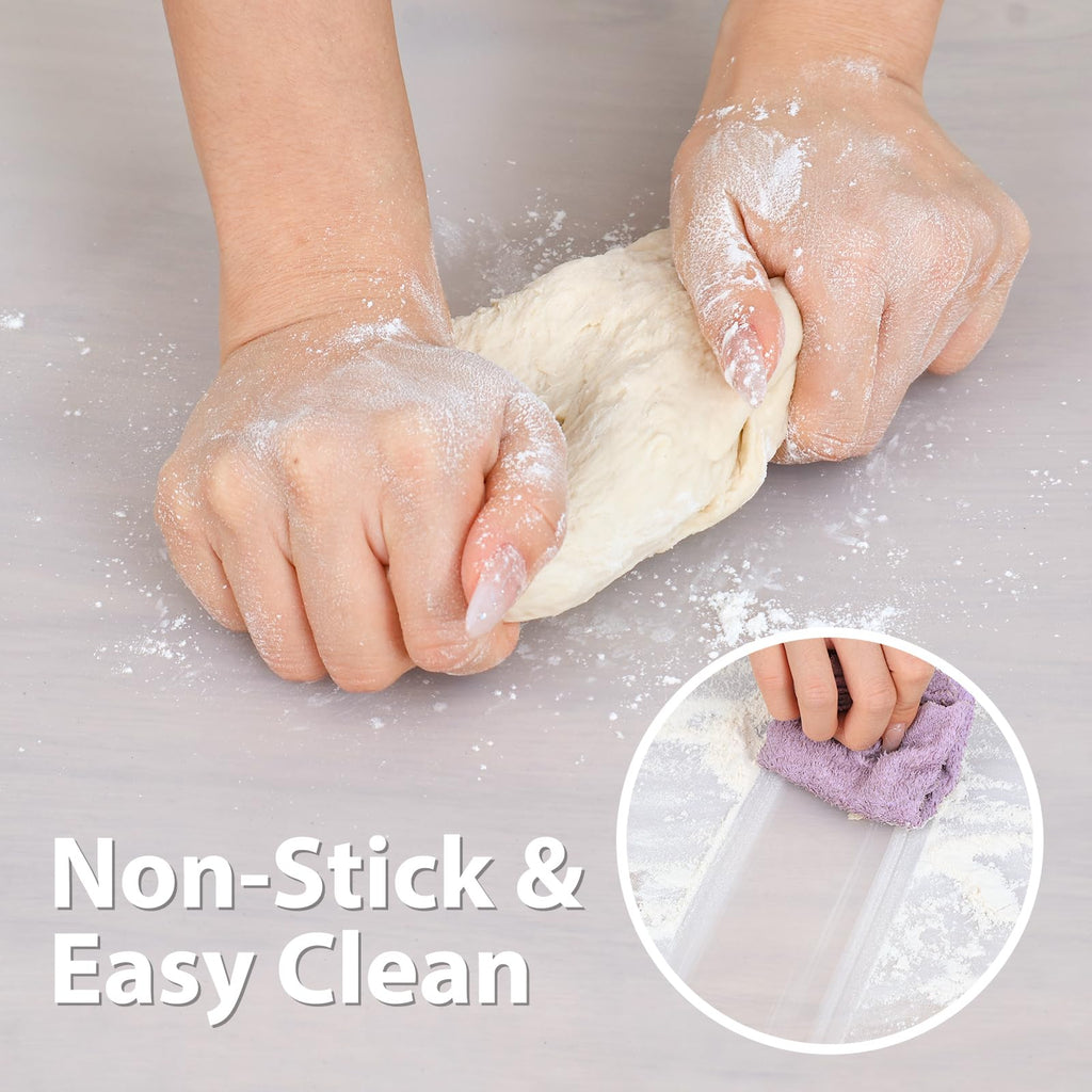 Thick Silicone Counter Mat Large 23.4"by15.6", Heat Resistant Mat for Kitchen Table/Countertop Protector/Non Stick Pastry Baking Placemats, Silicone Pad for Crafts Kids, Super Kitchen Black