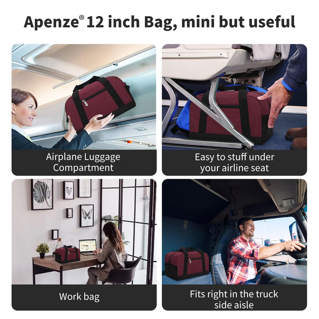 Apenze Small Gym Bag Carry On Bag - 12 in Mini Duffle Bag Lightweight for Overnight Travel(Camouflage)