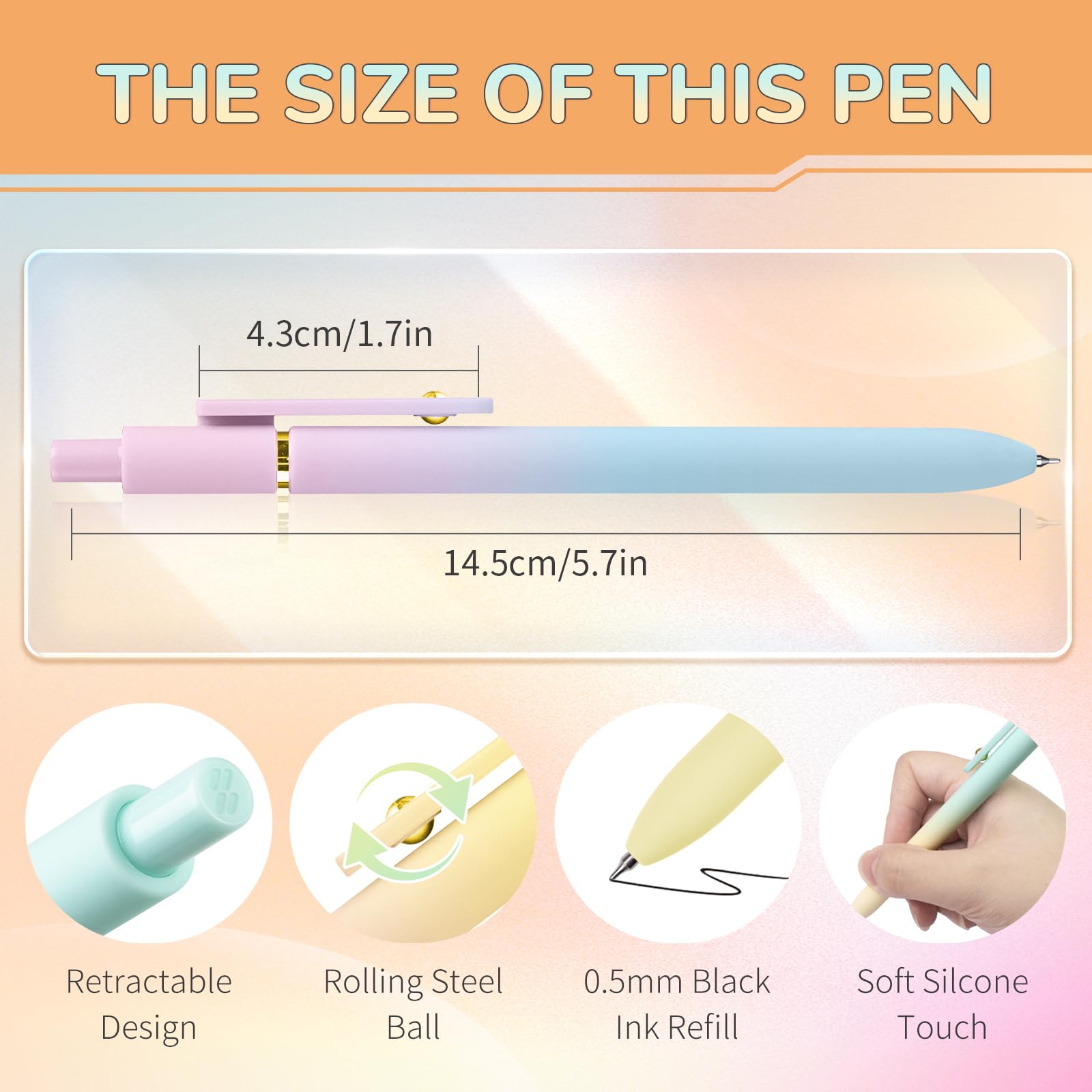 UIXJODO 12 Pcs Gel Pens 0.5mm Quick Dry Black Ink Pens Fine Point Smooth Writing Pens, Cute Office and School Supplies Gifts for Women Teacher Students (12 Pcs Morandi and Vintage Gold)