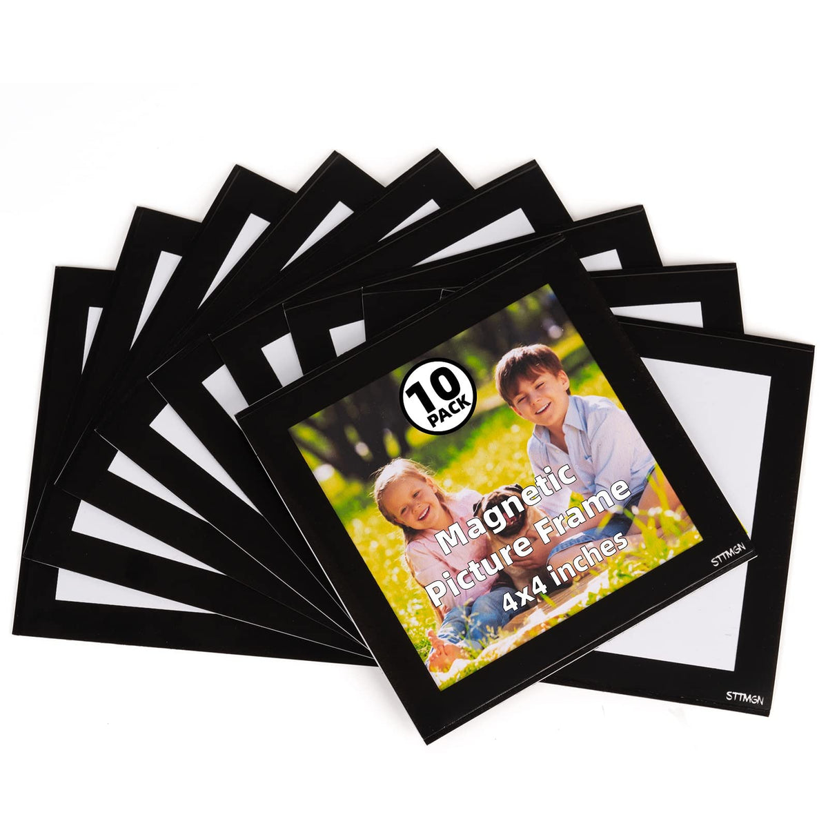 STTMGN Magnetic Picture Frames with Black Border(2.5"X3.5",12 Pack),Mini Wallet Size Magnet Photo Sleeves Pockets/Holder,Decorations for Home/Office/School/Classroom/Party