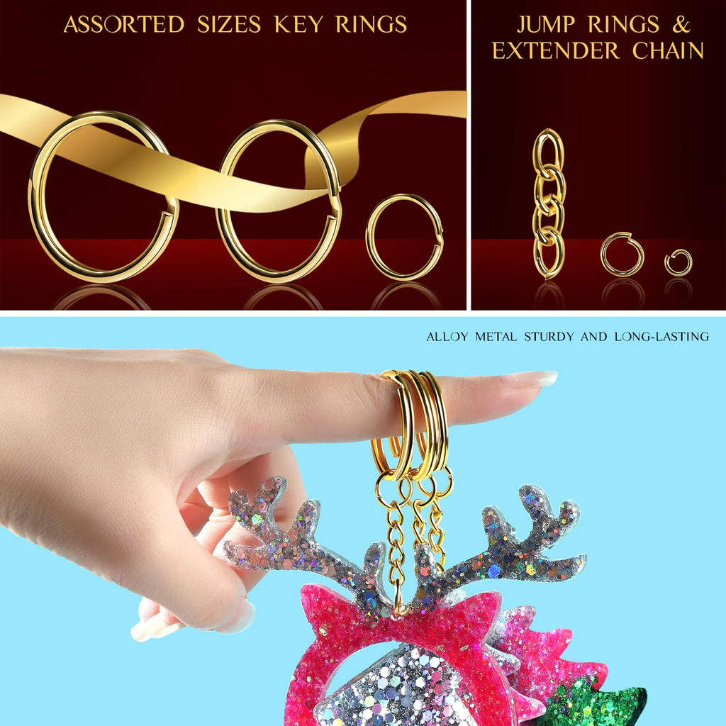 LEOBRO Keychain Making Kit, 265PCS Keychains Clips and Key Rings, Well Crafted Sturdy Key Chain Making Kit, Key Chain Rings, Keychains Hooks, for Key Chains, Lanyard, Jewelry Making, Crafts, Silver