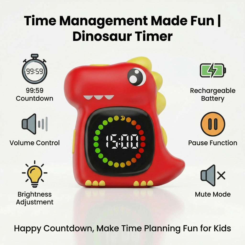 Visual Timer for Kids 99 Minute Digital Cute Kids Visual Timer Classroom Timer for Home School Study Teaching Time Management Countdown Timer