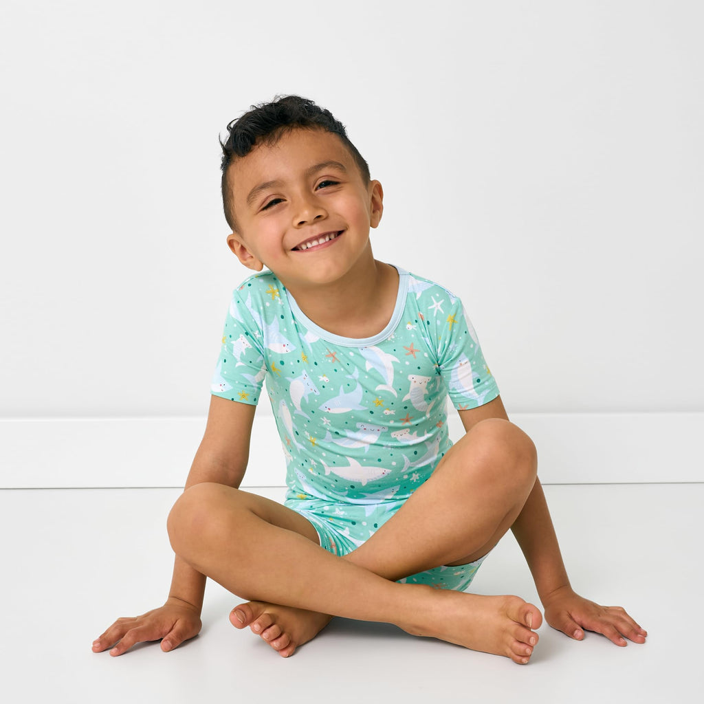 Little Sleepies Pajama Set w/Short Sleeve Shirt & Shorts, Viscose from Bamboo Toddler Pajamas, Girl & Boys Pajamas for Kids