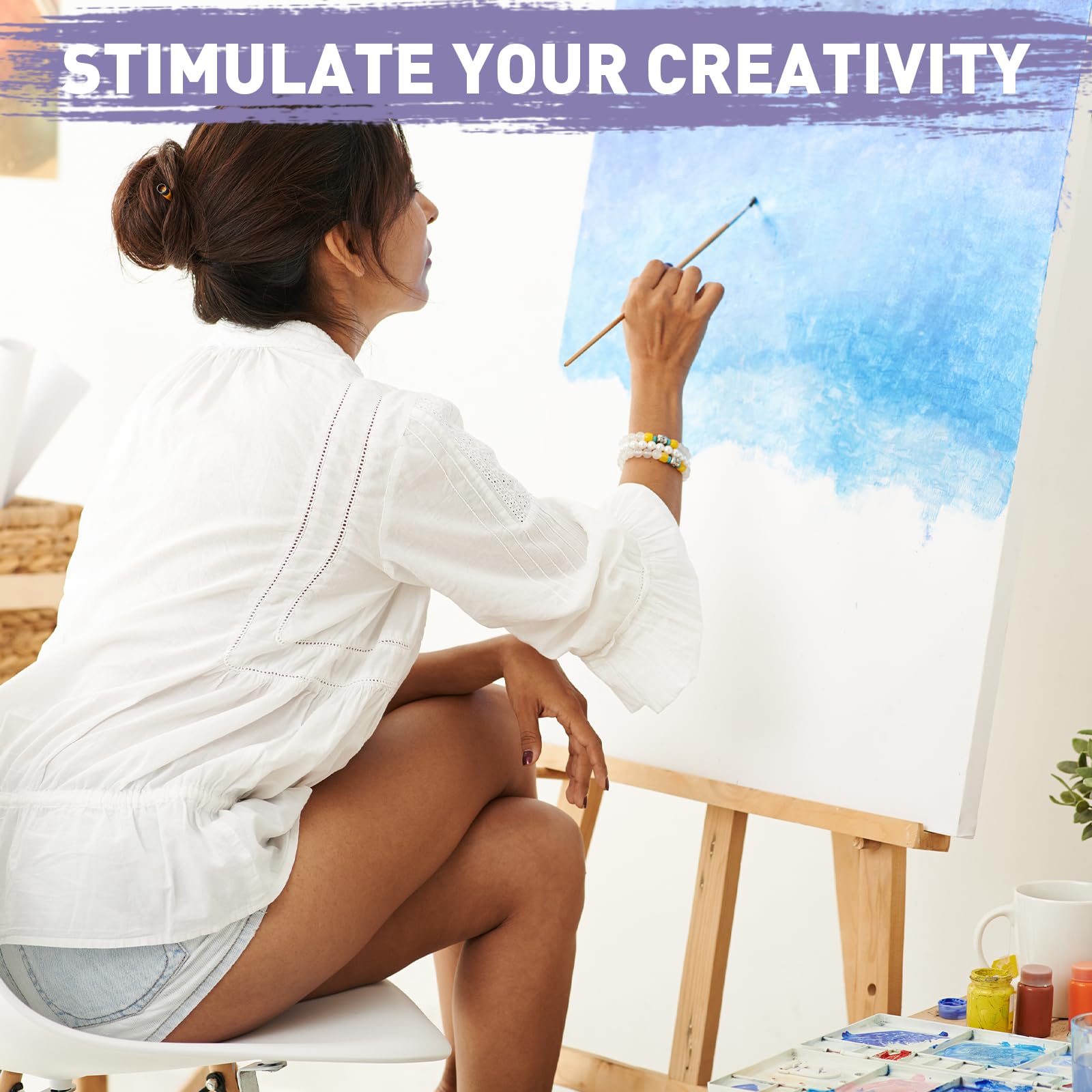 ESRICH Stretched Canvas for Painting 5x7, 48 Pack Small Canvases for Painting 5/8" Profile Primed Acid-Free Blank Painting Canvas for Kids & Artists for Decorations, Painting Parties.