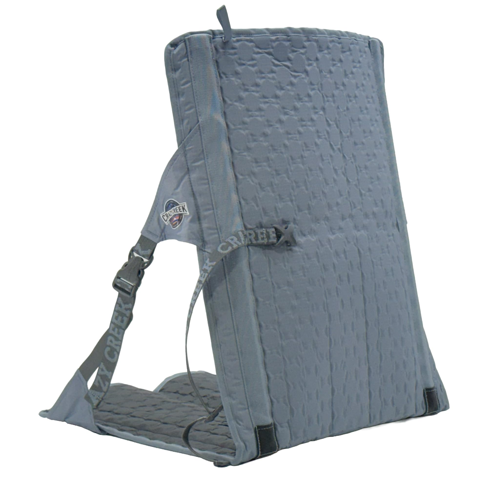 Crazy Creek HEX 2.0 PowerLounger for Day Hiking & Backpacking Trips, 250 LBS Weight Capacity, Adjustable Straps, Compact Design, Water-Resistant, Aleutian Blue/Slate