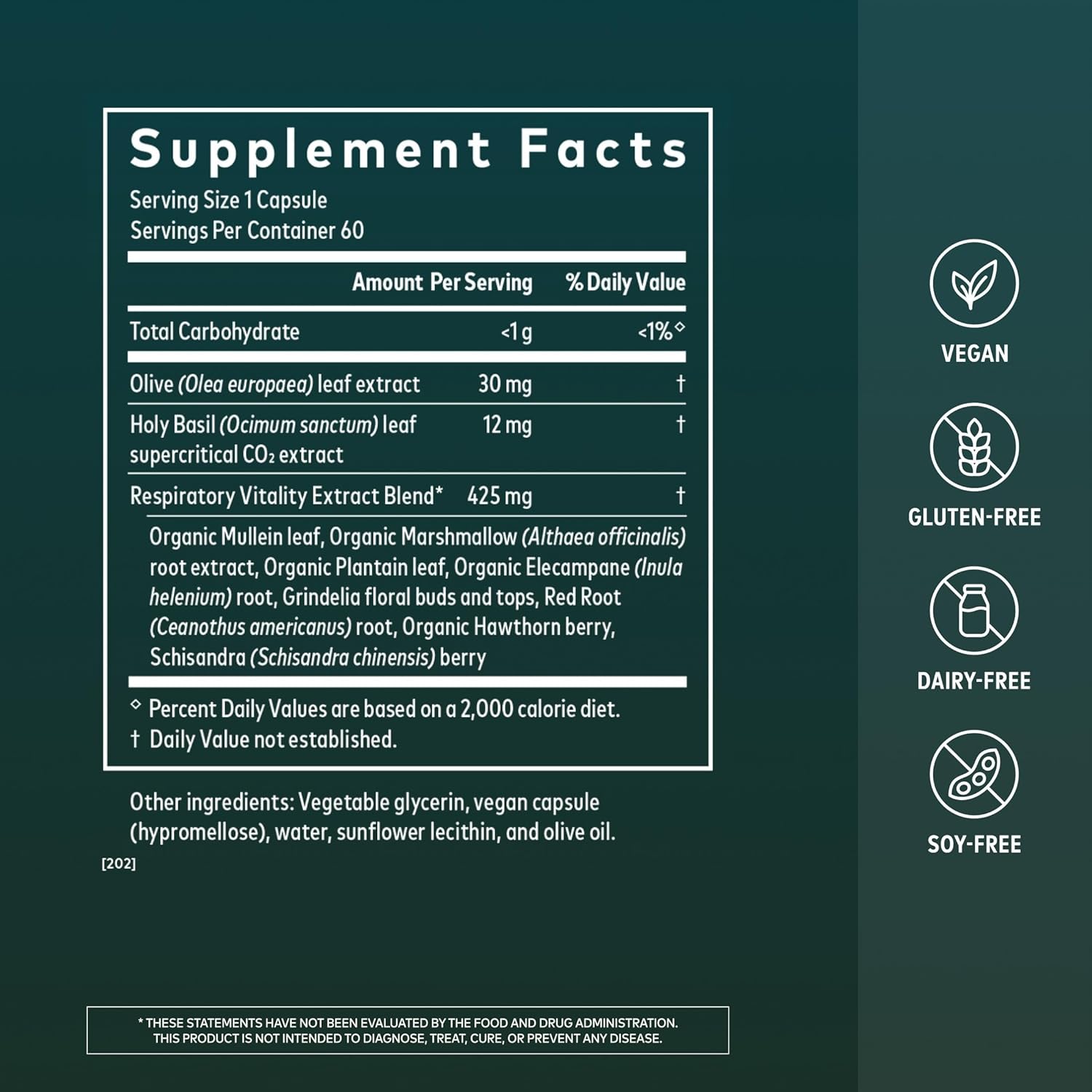 Gaia Herbs Mighty Lungs - Lung Support Supplement with Herbs Traditionally Used to Help Maintain Respiratory Health* - 60 Vegan Liquid Phyto-Caps (60 Servings)