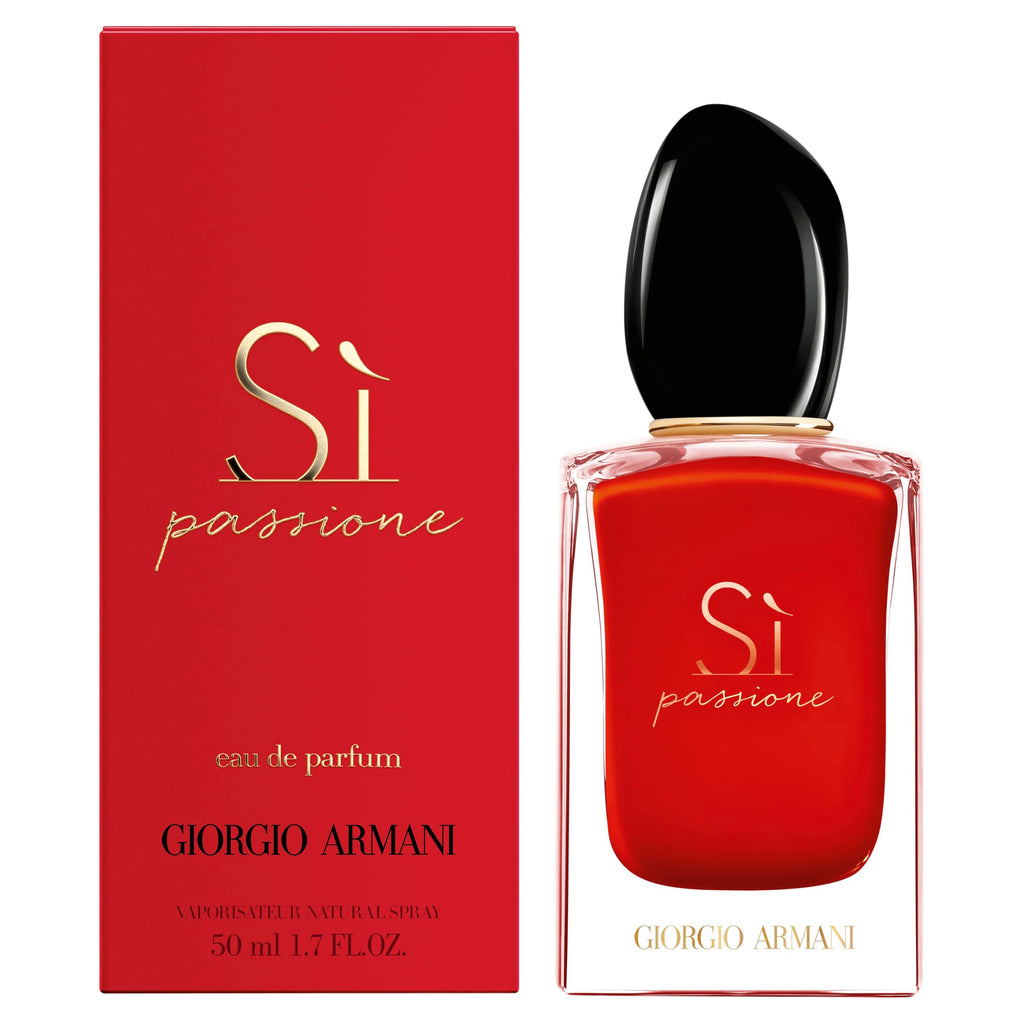 Armani Beauty - Sì Passione - Eau de Parfum - Vanilla Perfume for Women - Floral Citrus Fragrance - Blackcurrant Nectar, Damascena Rose, Black Tea Notes
