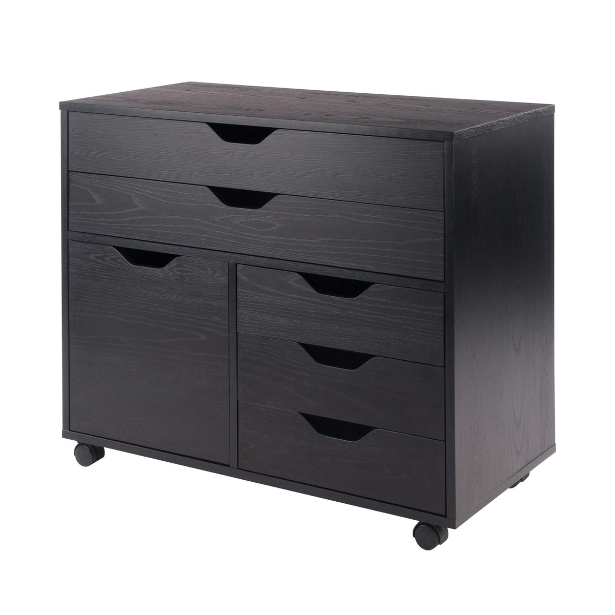 Winsome Halifax Mobile Storage Cabinet with Doors & Drawers, Stylish & Functional Home Storage Cabinet for Filing, Kitchen Organization, Moveable Furniture for Office, Dorms, Apartments