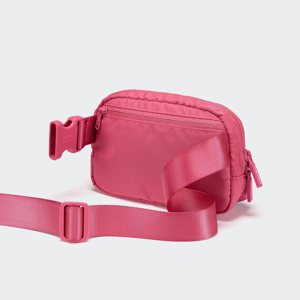 Pander Two Way Zipper Fanny Pack Nylon Everywhere Belt Bag for Women, Water Repellent Waist Packs, Crossbody Bags with Adjustable Strap (Black).