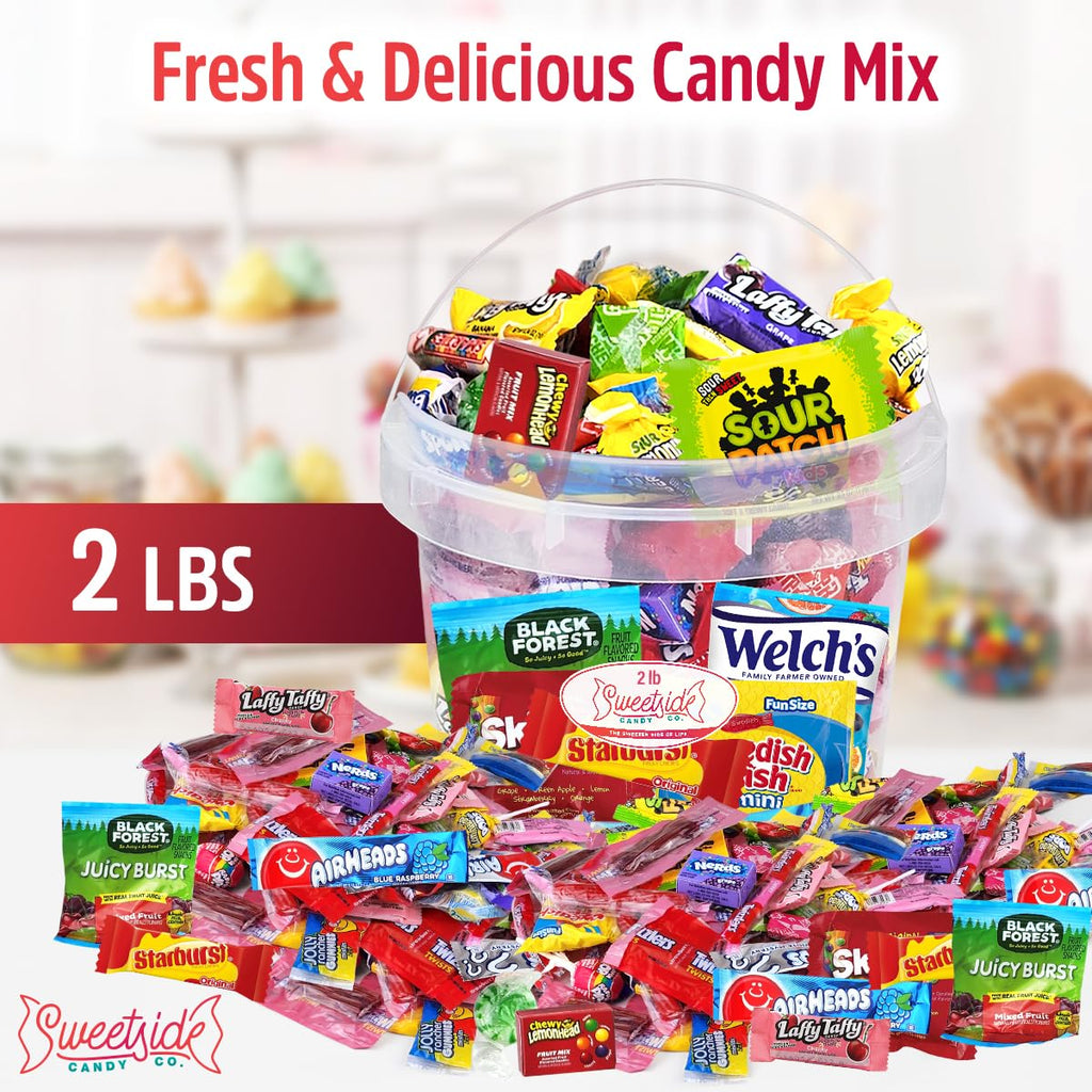 Bulk Candy Variety Pack - 2 Pound Care Package Assorted Basket, Snack Food Gift, Office Assortment Gift for Birthday Party, Kids, College Students & Adults (Pack of 1))