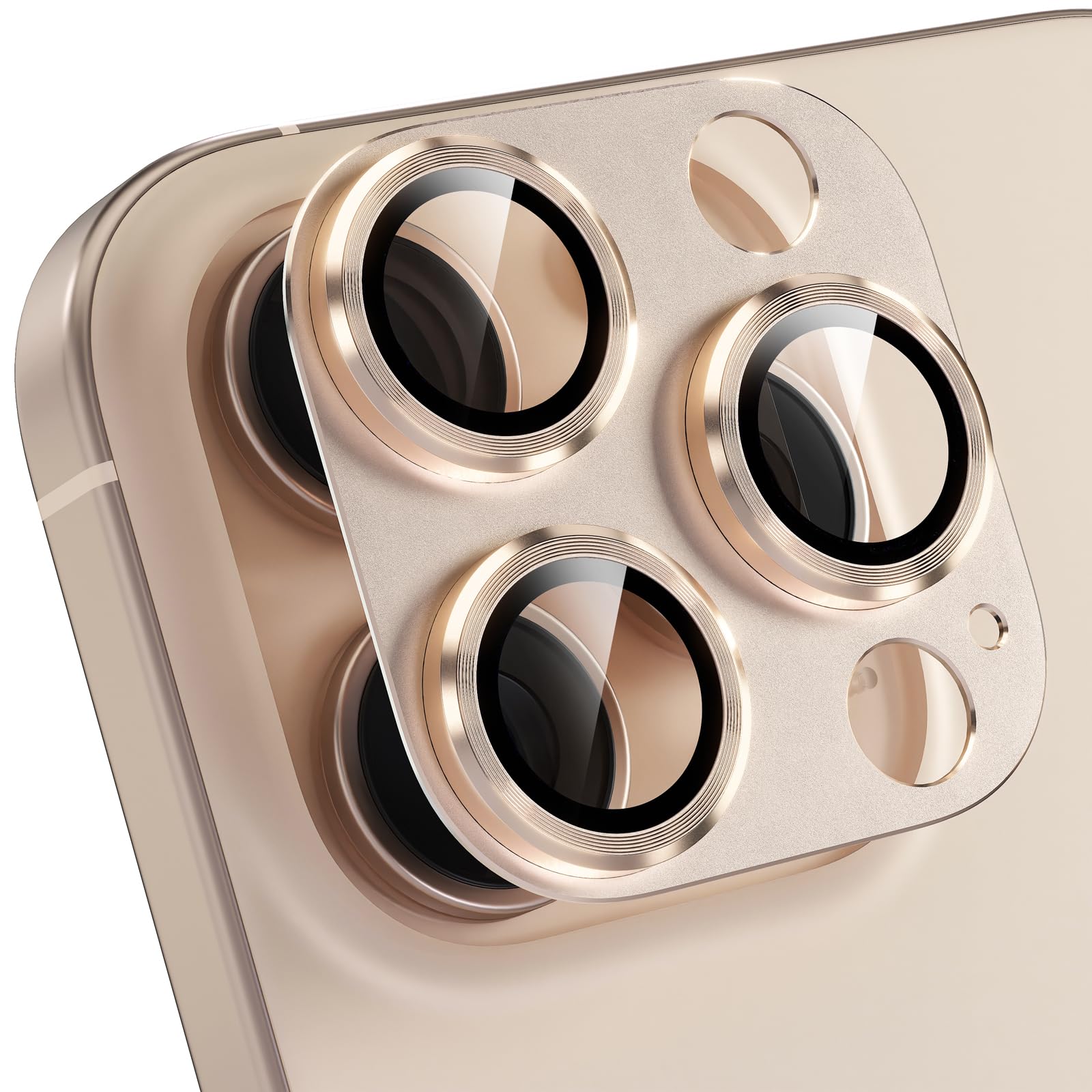 Choiche Compatible for iPhone 16 Pro/iPhone 16 Pro Max Camera Lens Protector, Bling Camera Cover with 9H Tempered Glass Lens Screen Protector Metal Ring Decoration Accessories(Black)